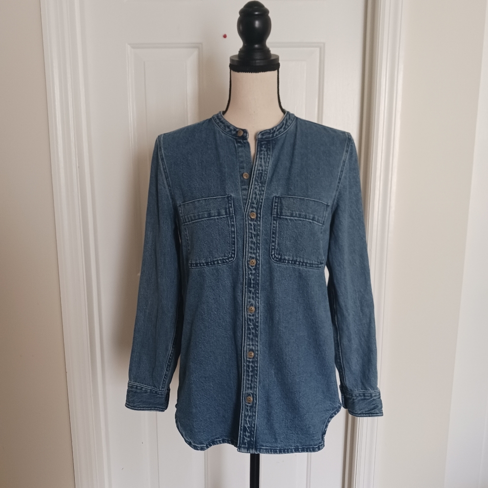 Madewell Demi Banded Collar Shirt Jacket - Picture 4 of 12